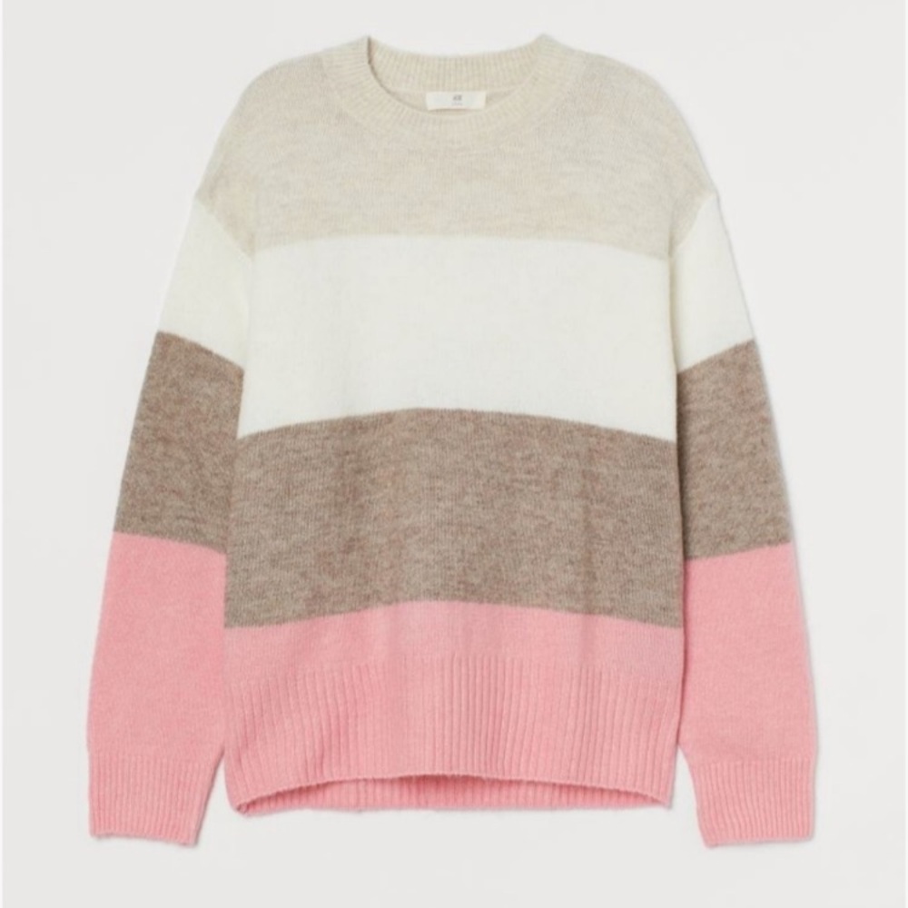 Colorblock Striped Sweater Size Medium